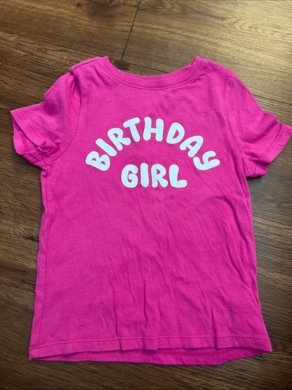 Old Navy Hot Pink 'Birthday Girl' Short Sleeve Tee
